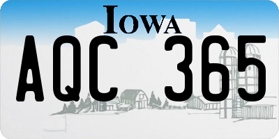 IA license plate AQC365