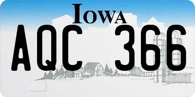 IA license plate AQC366