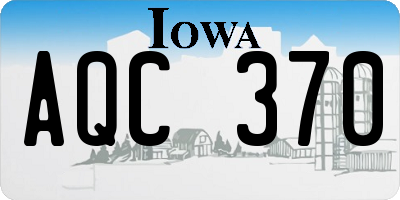 IA license plate AQC370