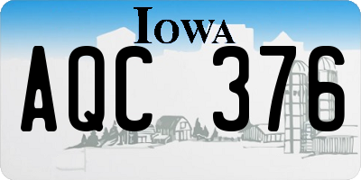 IA license plate AQC376