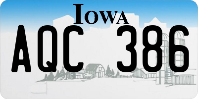 IA license plate AQC386