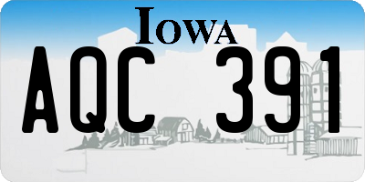 IA license plate AQC391