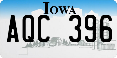 IA license plate AQC396