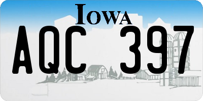 IA license plate AQC397