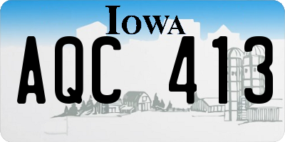 IA license plate AQC413