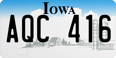 IA license plate AQC416