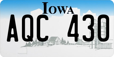 IA license plate AQC430