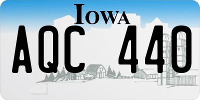 IA license plate AQC440