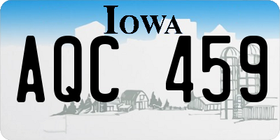 IA license plate AQC459