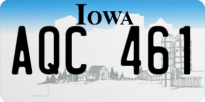 IA license plate AQC461