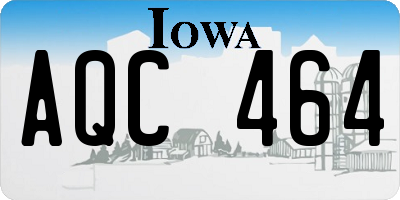 IA license plate AQC464