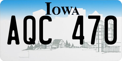 IA license plate AQC470