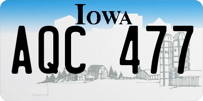 IA license plate AQC477