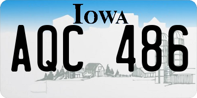 IA license plate AQC486