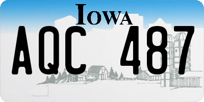 IA license plate AQC487