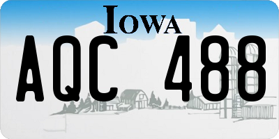 IA license plate AQC488