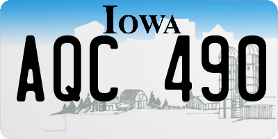 IA license plate AQC490