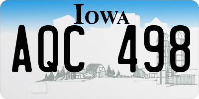 IA license plate AQC498