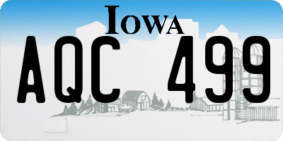 IA license plate AQC499