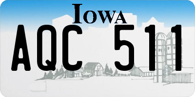 IA license plate AQC511