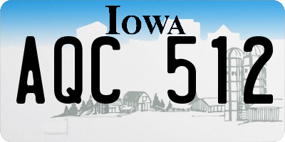 IA license plate AQC512