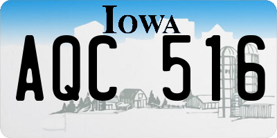 IA license plate AQC516