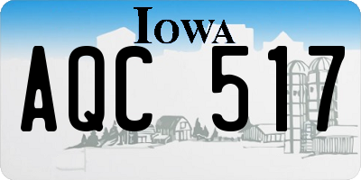 IA license plate AQC517
