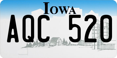 IA license plate AQC520