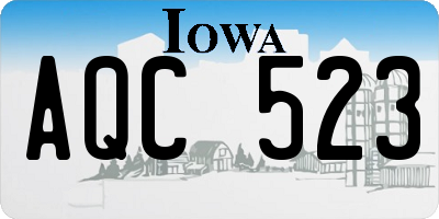 IA license plate AQC523
