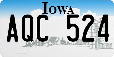 IA license plate AQC524