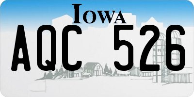 IA license plate AQC526