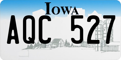 IA license plate AQC527