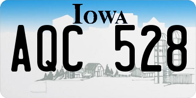 IA license plate AQC528