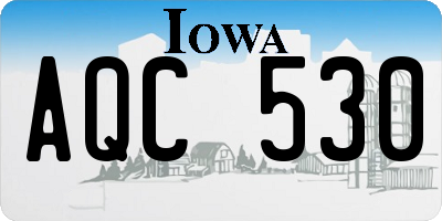 IA license plate AQC530