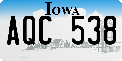 IA license plate AQC538