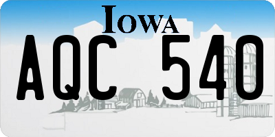 IA license plate AQC540