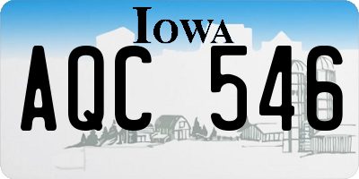 IA license plate AQC546
