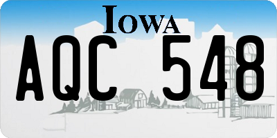IA license plate AQC548