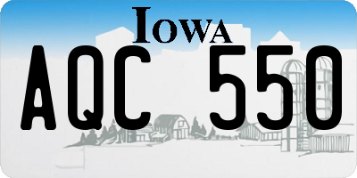 IA license plate AQC550