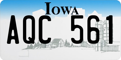 IA license plate AQC561