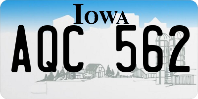 IA license plate AQC562