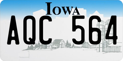 IA license plate AQC564