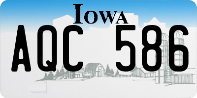 IA license plate AQC586