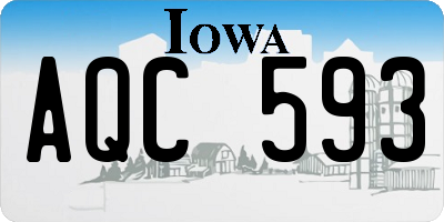 IA license plate AQC593