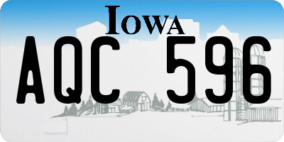 IA license plate AQC596