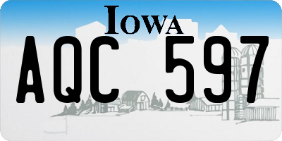 IA license plate AQC597