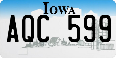 IA license plate AQC599