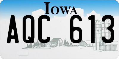 IA license plate AQC613