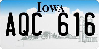 IA license plate AQC616