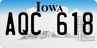 IA license plate AQC618